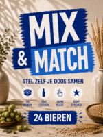 <b>Mix & Match</b><br />je eigen doos met <br />24 x 33cl